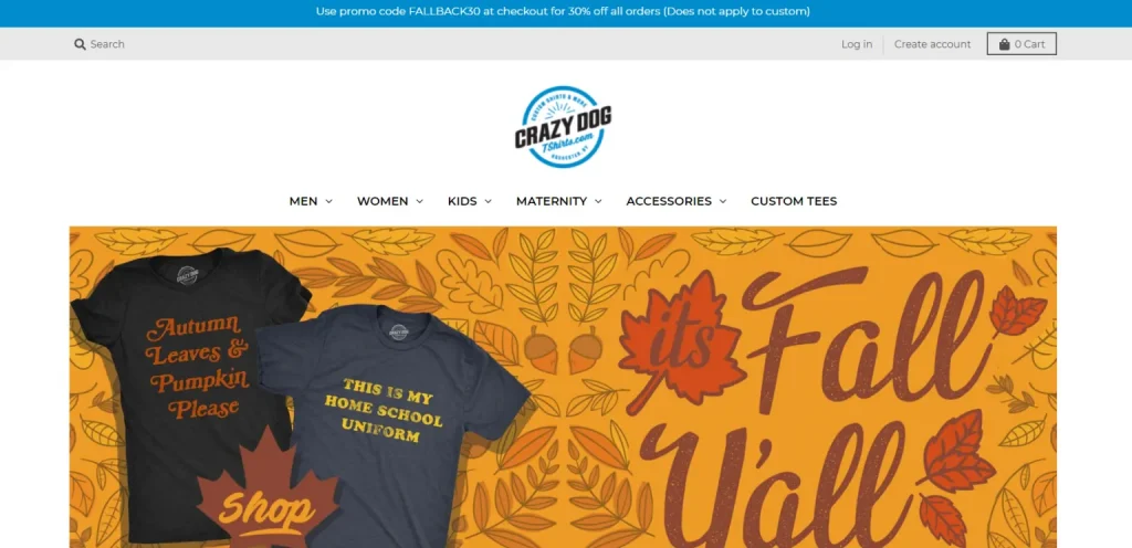 crazy dog custom t-shirts designing