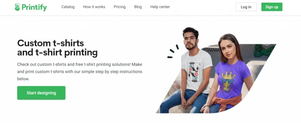 printify custom t-shirts designing