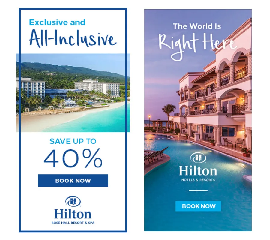 Hilton Hotels & Resorts banner ad