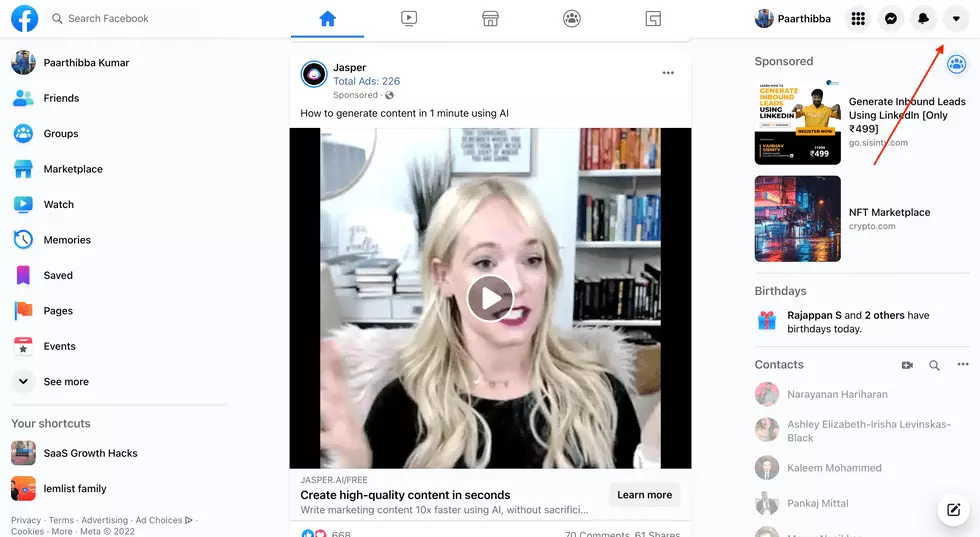 how to log out of facebook on iphone 