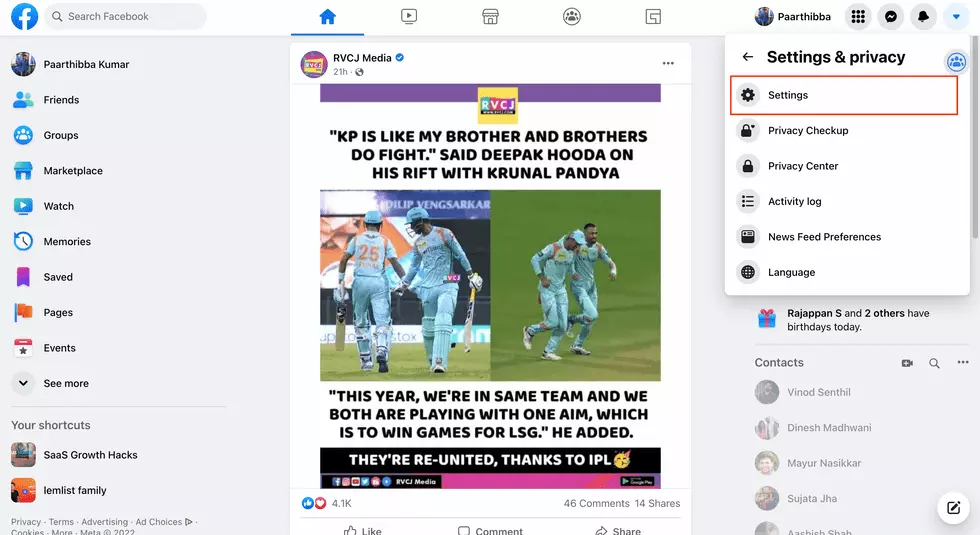 how to log out of facebook messenger app 