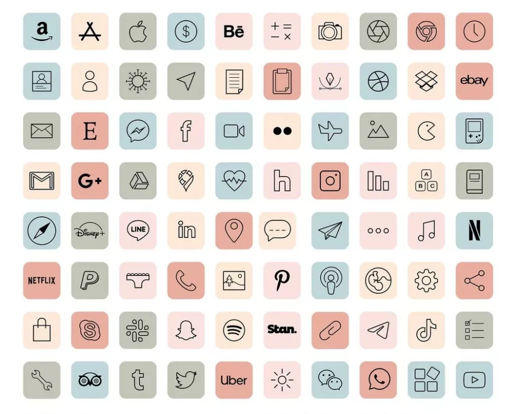 app icons aesthetic 