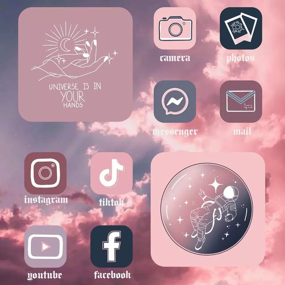 brown app icons aesthetic 