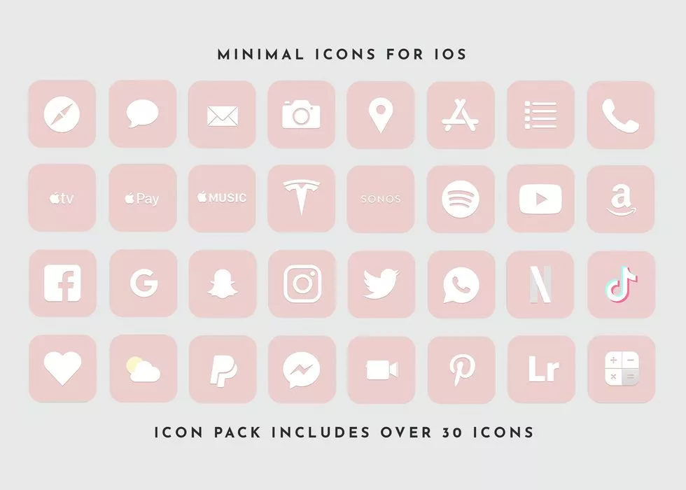 pink aesthetic app icons 