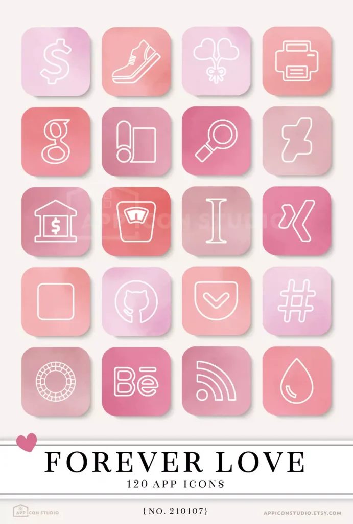 orange app icons aesthetic 