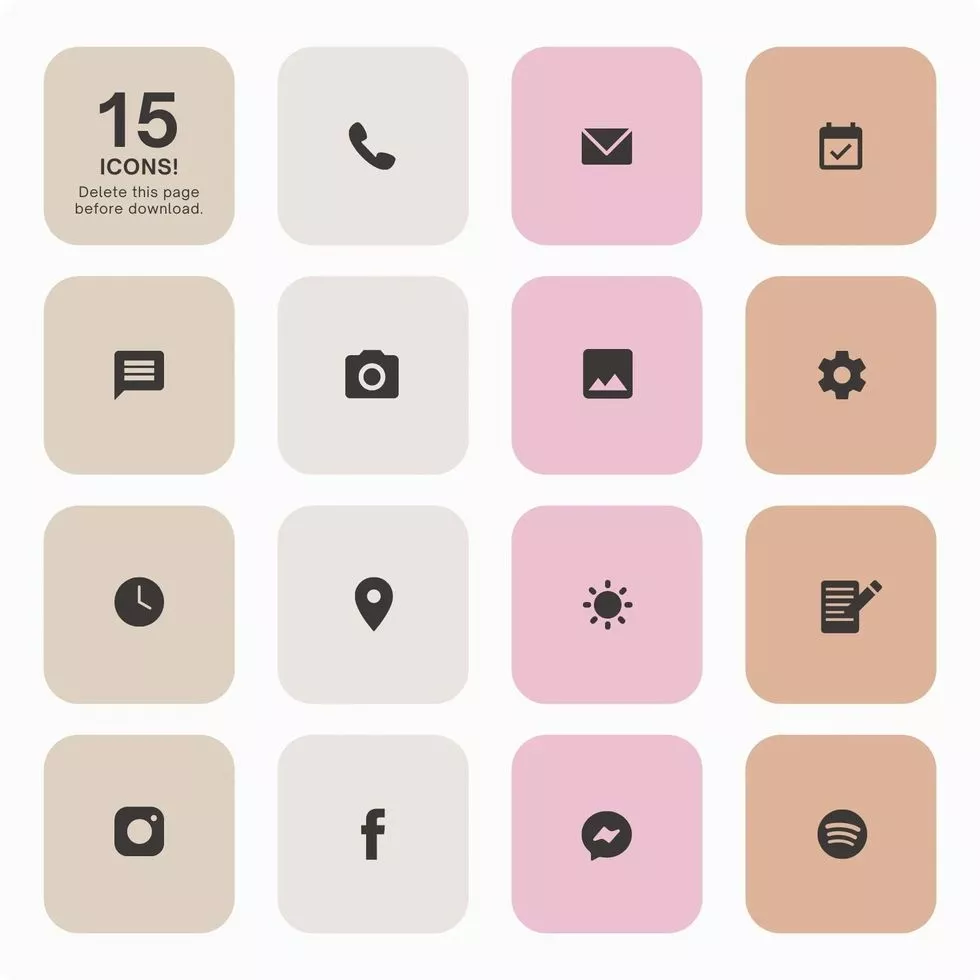 aesthetic app icons black and white 