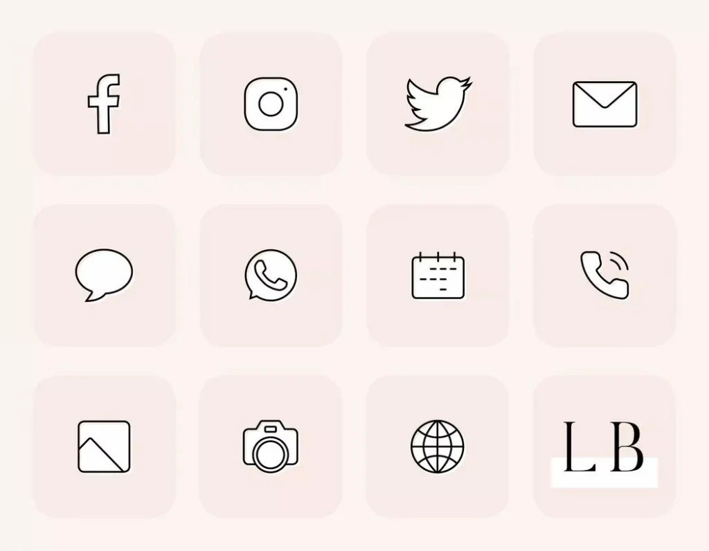 aesthetic blue app icons 