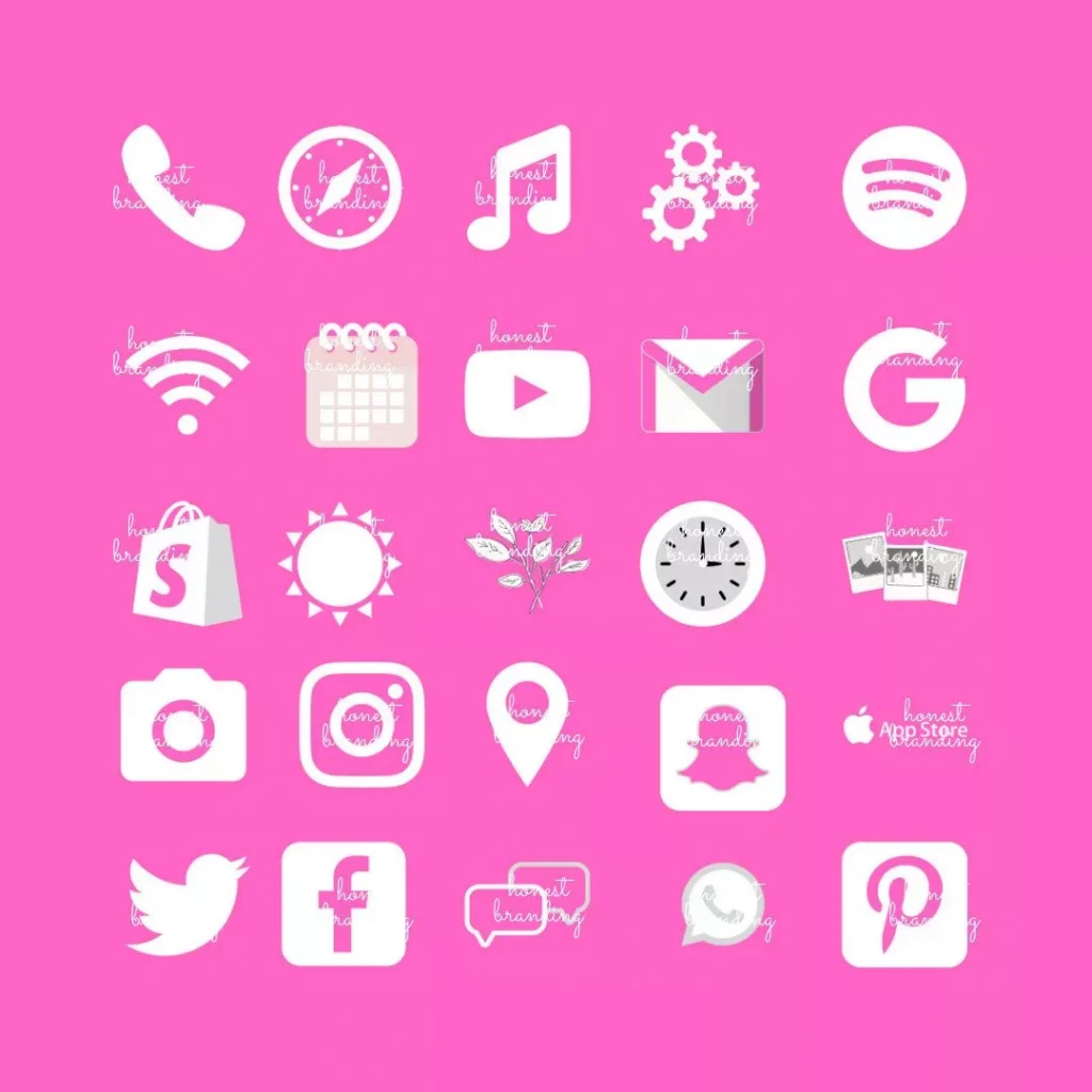 app icons aesthetic neon 