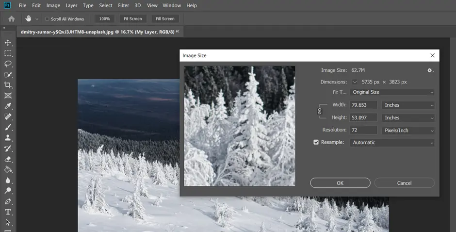 how to resize an image in photoshop shortcut 