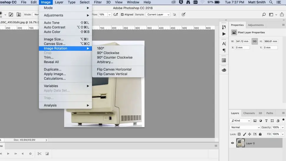 how to flip part of an image in photoshop 
