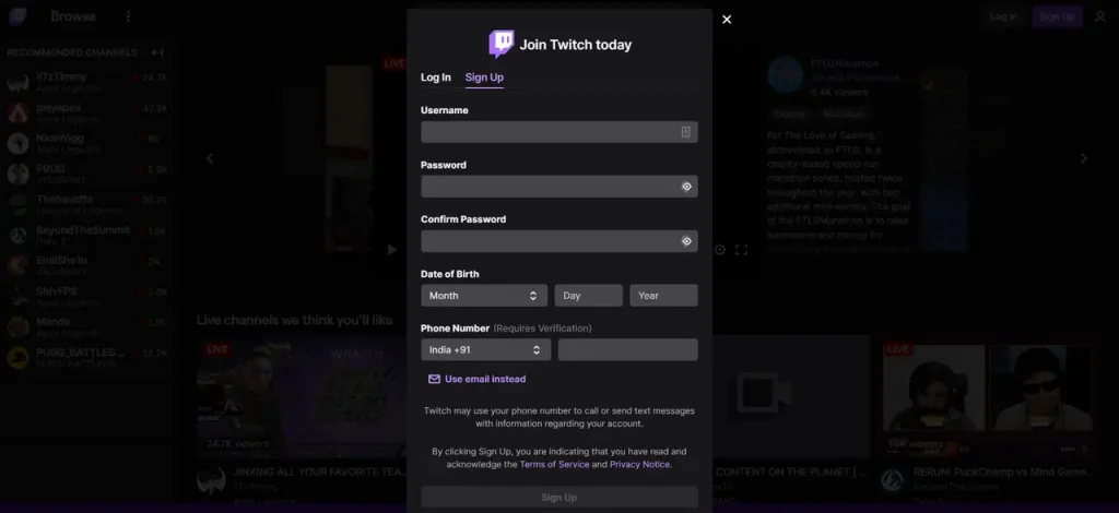 twitch offline banner size 