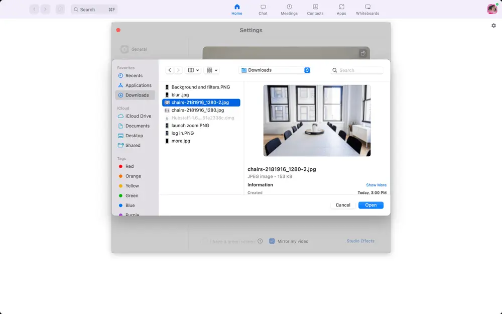  how to blur out background in zoom
