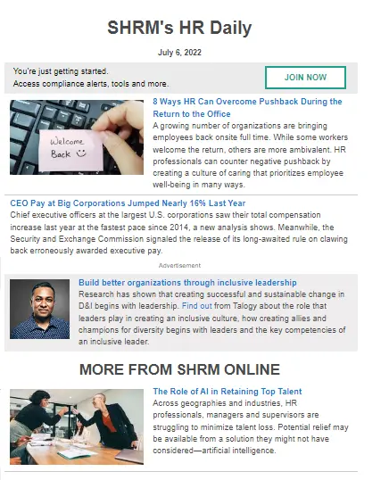  newsletter email examples