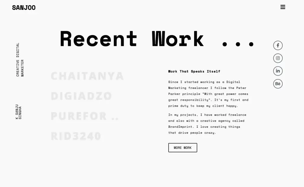  web portfolio design ideas