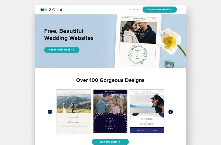  sample landing page design