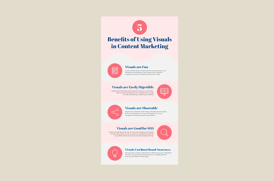 Use visuals to support your content