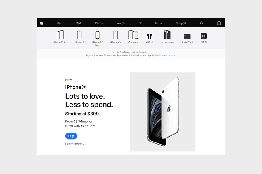 thumb-friendly navigation