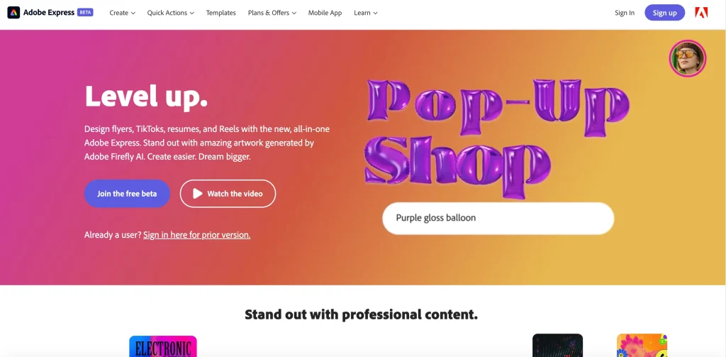 adobe spark thumbnail designer