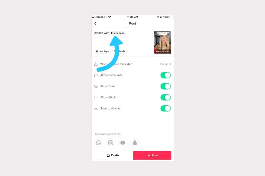 how to stitch videos together on tiktok 
