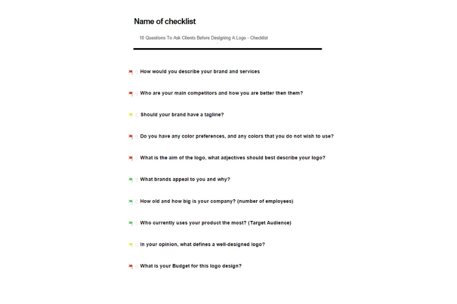 what questions to ask when designing a logo