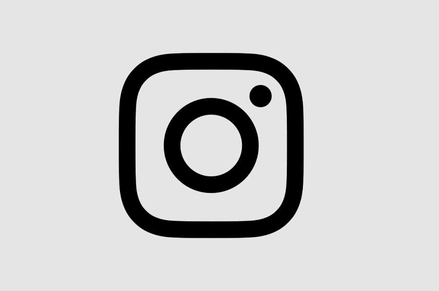 white and black instagram logo