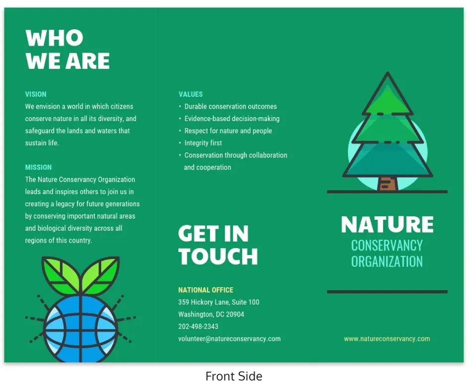 free trifold brochures