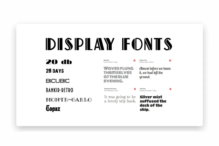 display/decorative font psychology