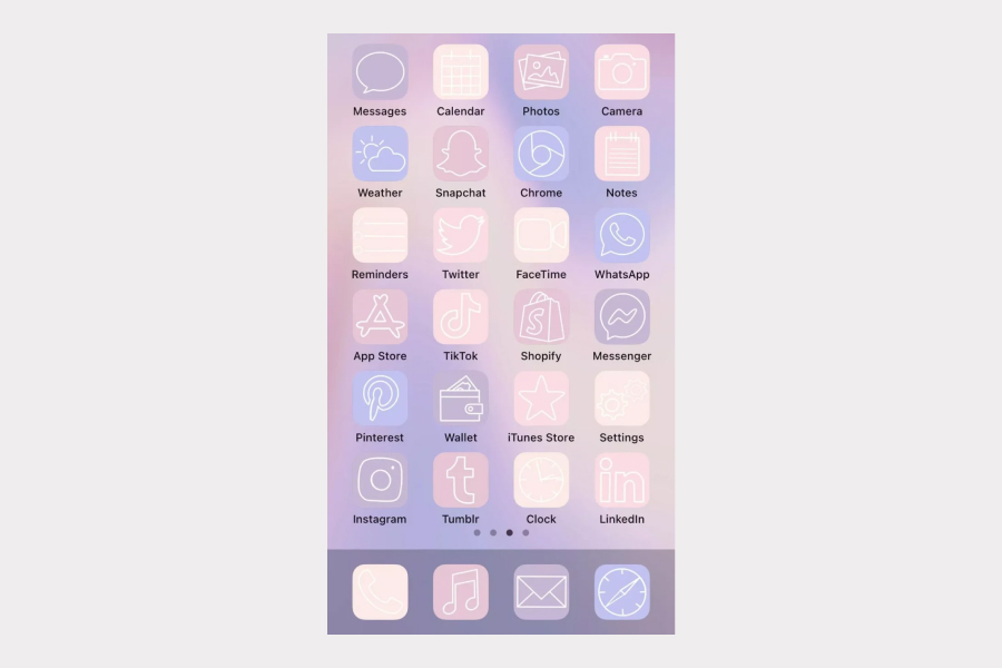 aesthetic app icons white 