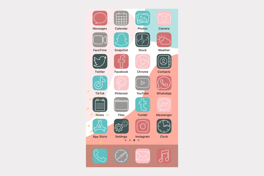 pink app icons aesthetic 