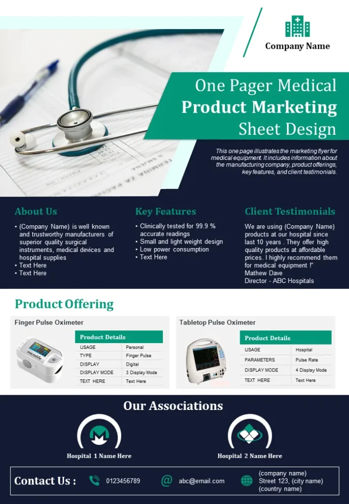 product sales sheets