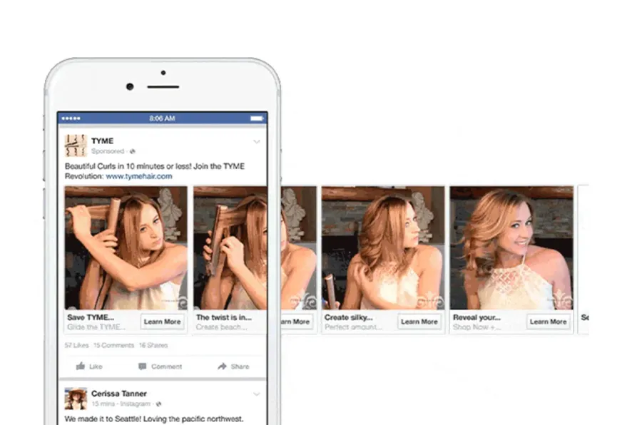 facebook carousel ads size