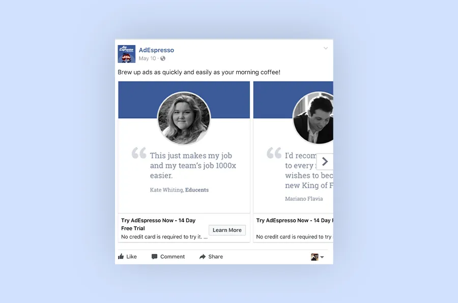 how to make facebook carousel ads