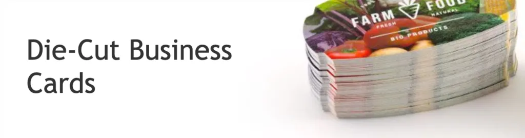 die cut business cards