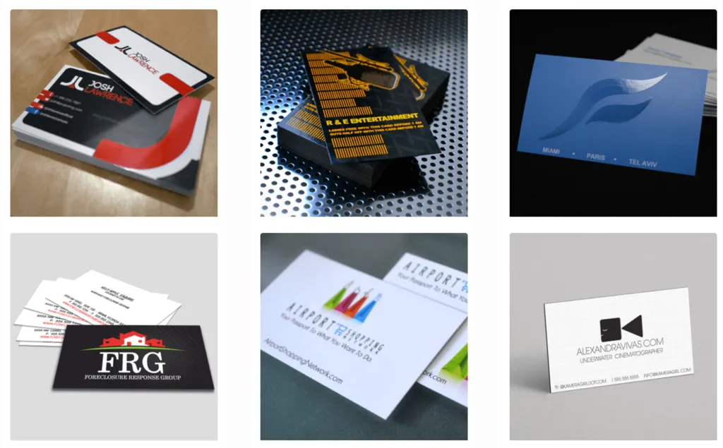 business card materials