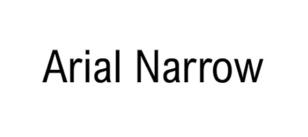 Arial Narrow