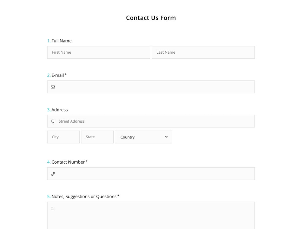 General Contact Form