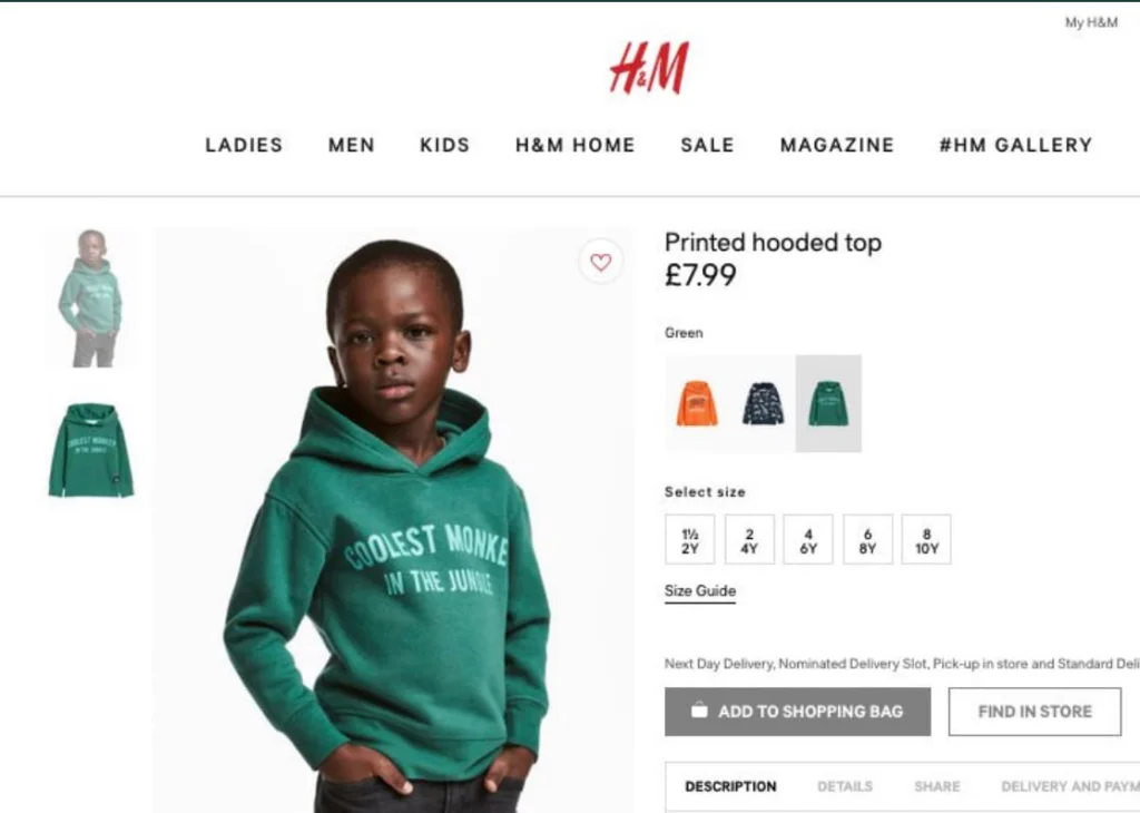 H&M's Racially Insensitive Hoodie (2018)