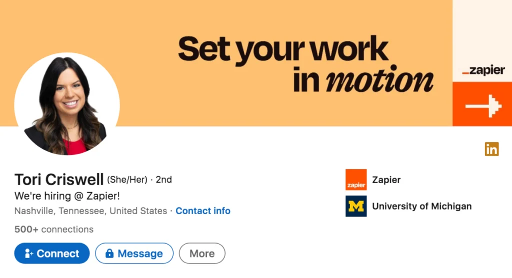 Showcase Professionalism and Personality