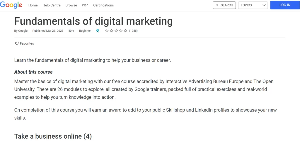 Google Digital Garage