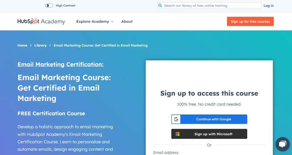 HubSpot's Email Marketing Course