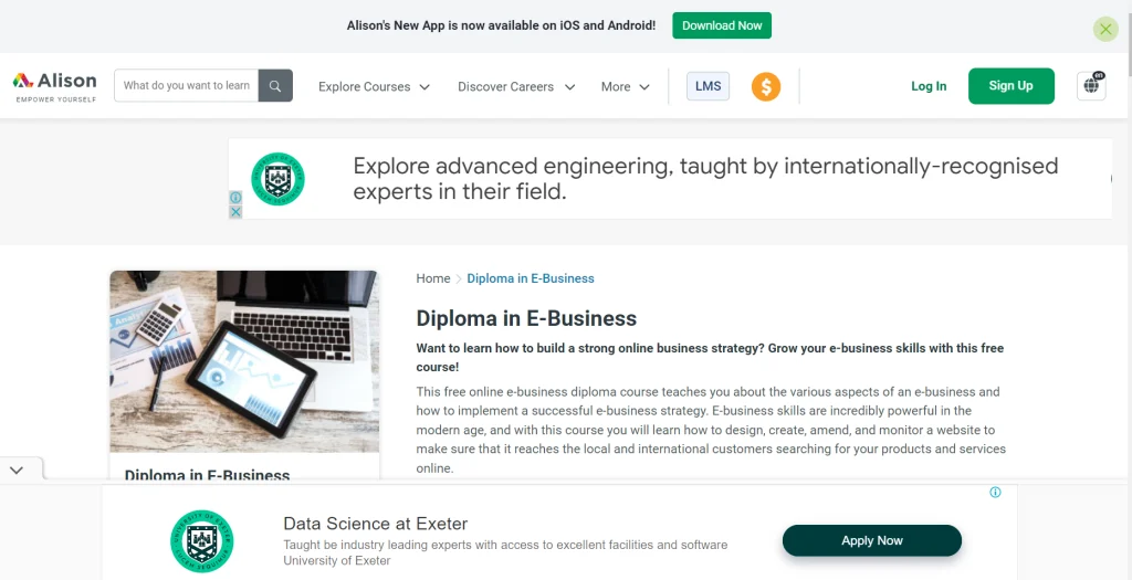 Alison - Diploma in E-Business