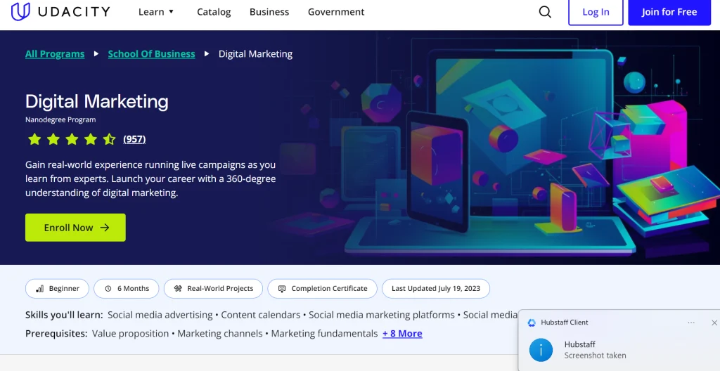 Digital Marketing Nanodegree by Udacity