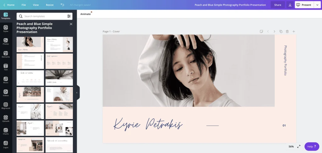 Online Portfolio Builders or Templates